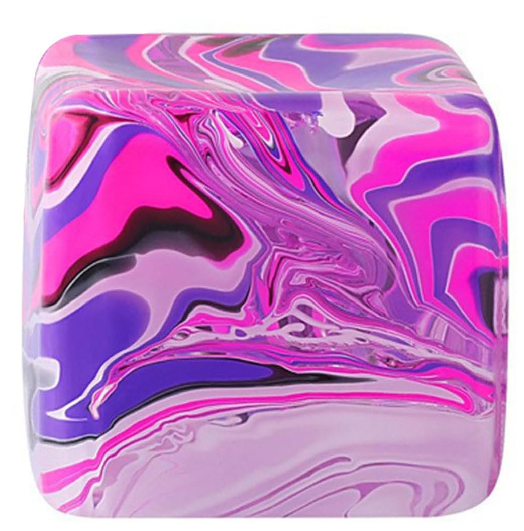 Squishy Fidget Toy For Kids, Cube Stress Balls, Sensory Fidgets, Anxiety Relief Squidgy Toys, Sensory Squeeze Toy , Children’s Gifts, Safe & Non-Toxic Dough Texture, Age 3 Year Olds + (Purple)