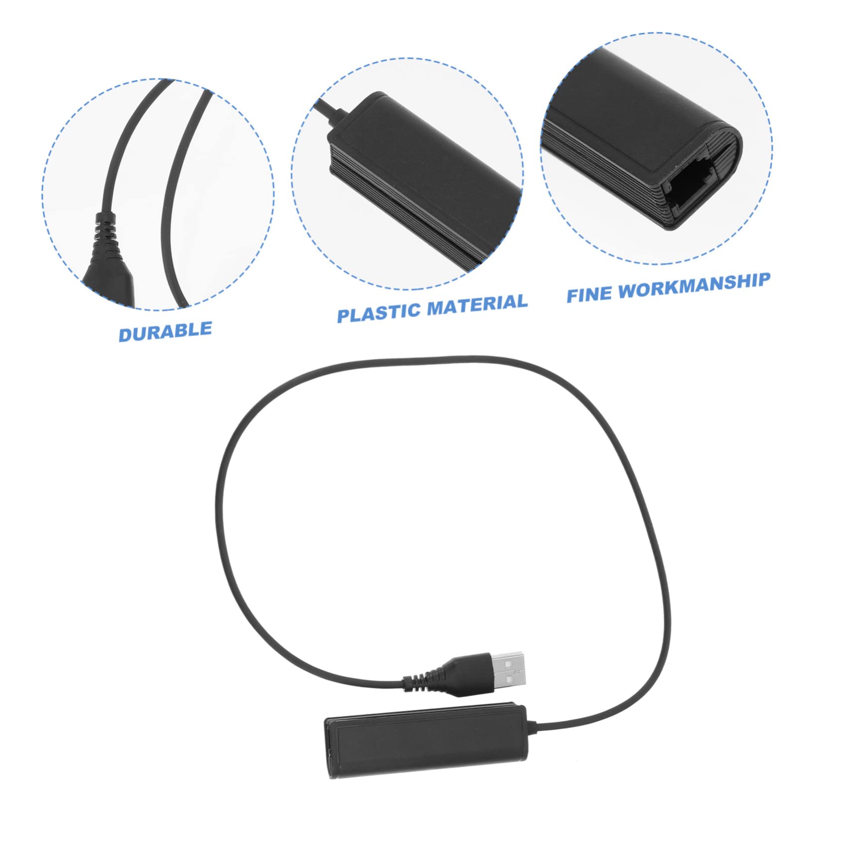 Mikikit 3stücke USB Adapter Kabel Für Headsets Telefon Adapter Für Computer Und Laptop Leicht Und Tragbar Für Voip-anwendungen Unterstützt Analoge Kopfhörer