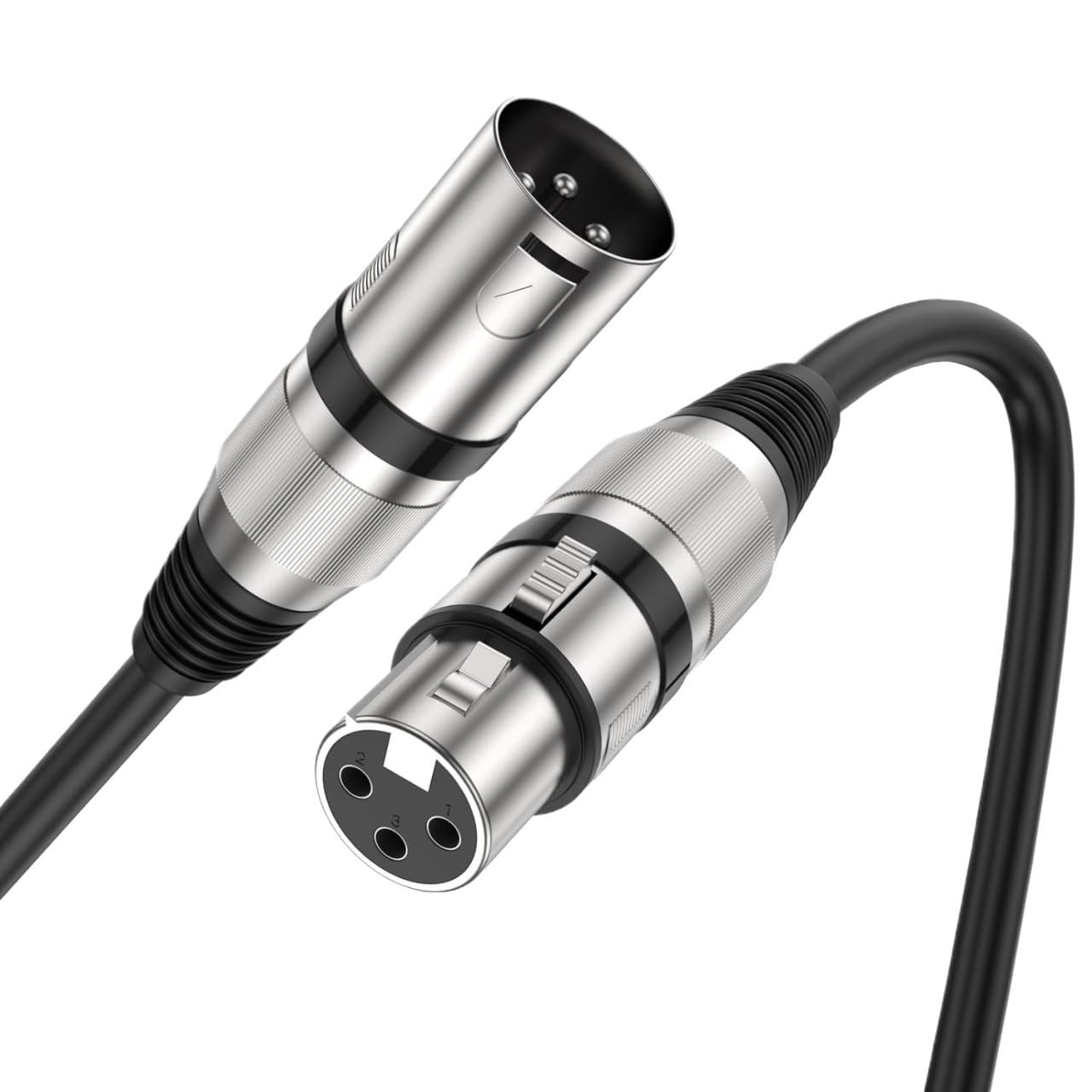 Audio-Mikrofon, XLR-Stecker auf XLR-Buchse, buntes Patchkabel, Schlangenkabel, 3-poliges Mikrofonkabel (rot, 300 cm)