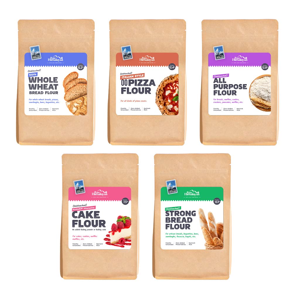 Raw Himalayas Trial Pack of 5 Himalayan Baking Flour | Bread | Buns | Pizza | Cake | Cookies (B0BVBMQ5FT) Amazon Price History, Amazon Price Tracker