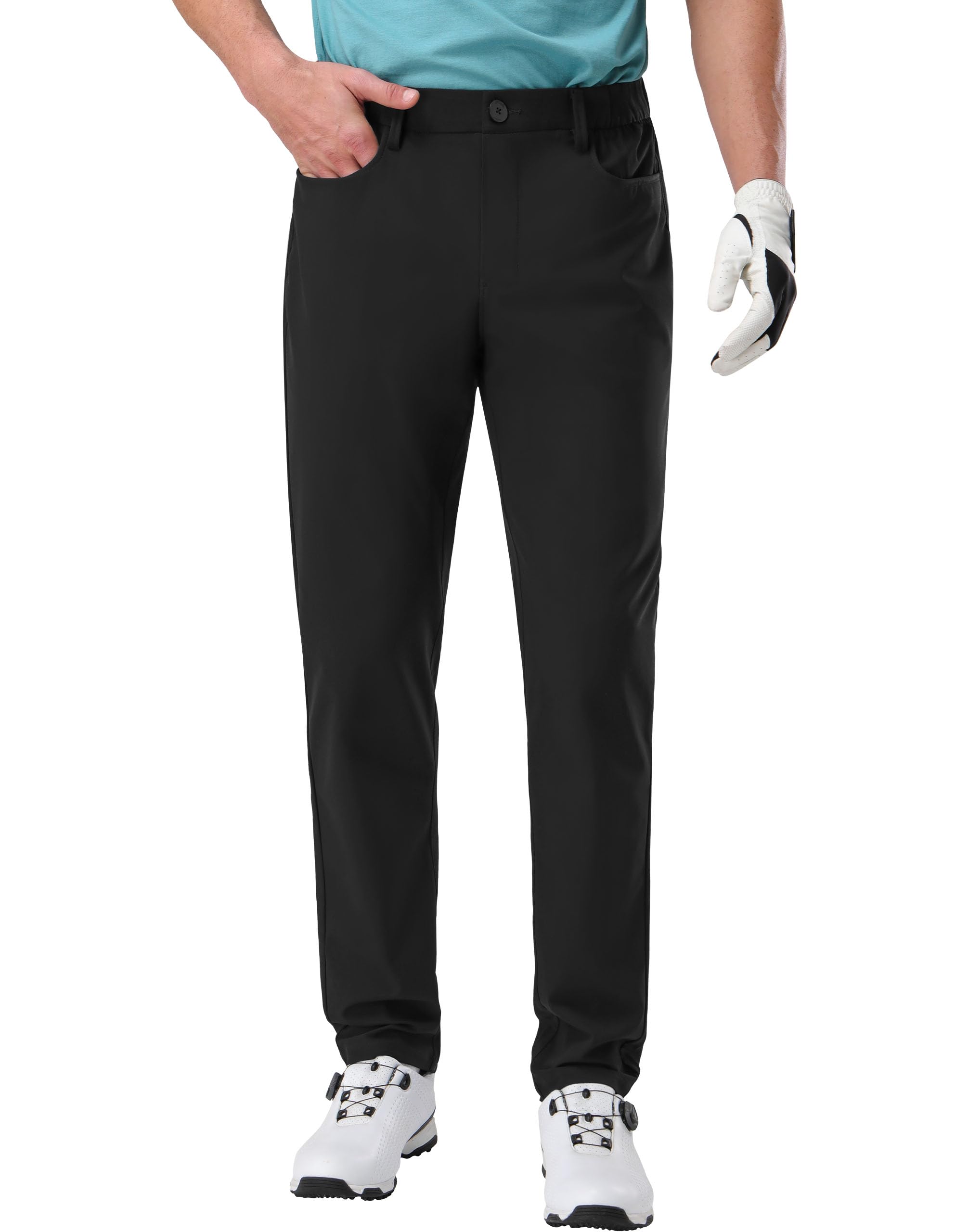 Pioneer Camp Pantalon de Golf Homme Extensible, Respirant, Taille élastique Long avec Poches fonctionnelles