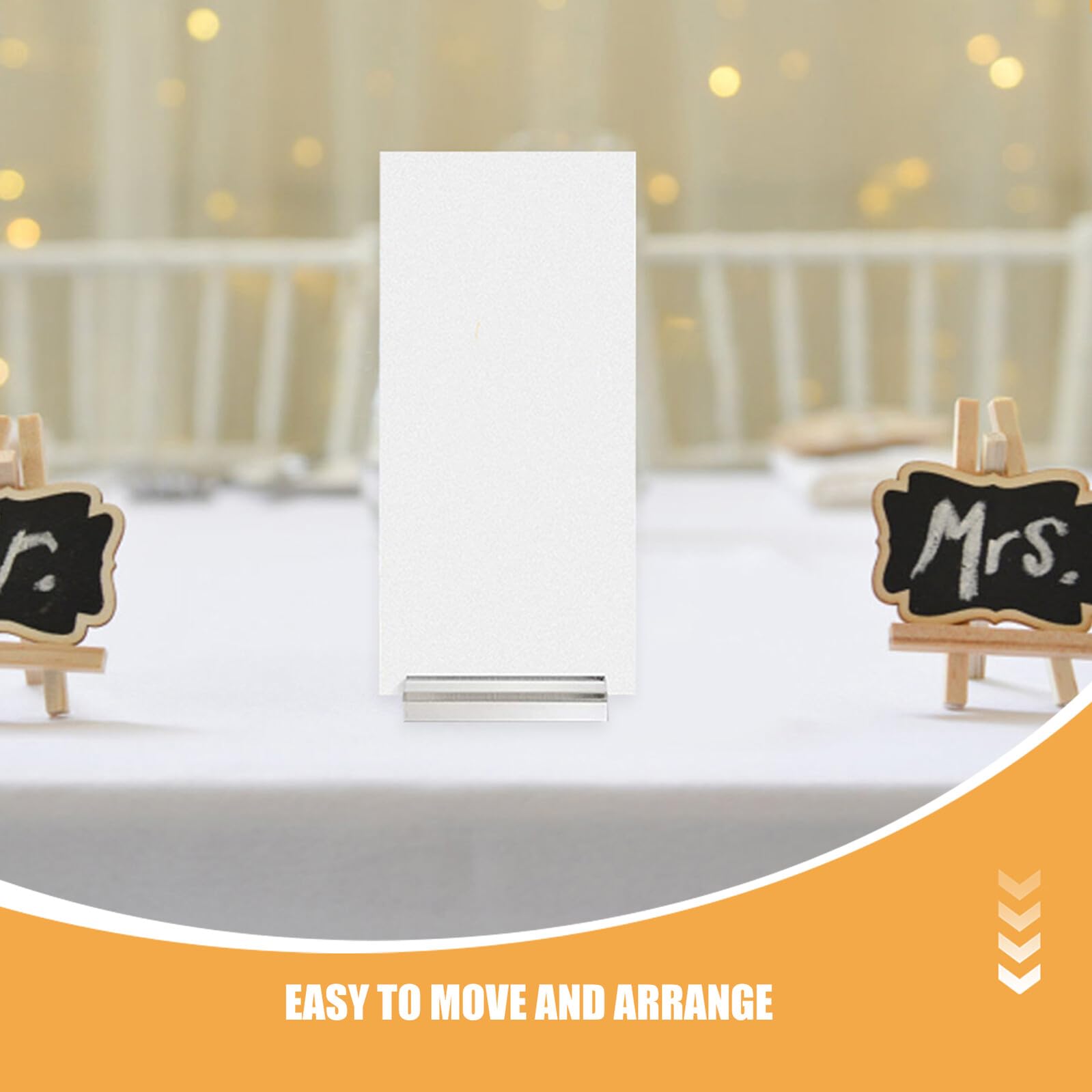 BESTYASH 10stücke Acryl Kartenhalter Transparent Kartenpräsentationsständer für Hochzeiten Ausstellungen und Partys Namenskartenhalter aus Acryl
