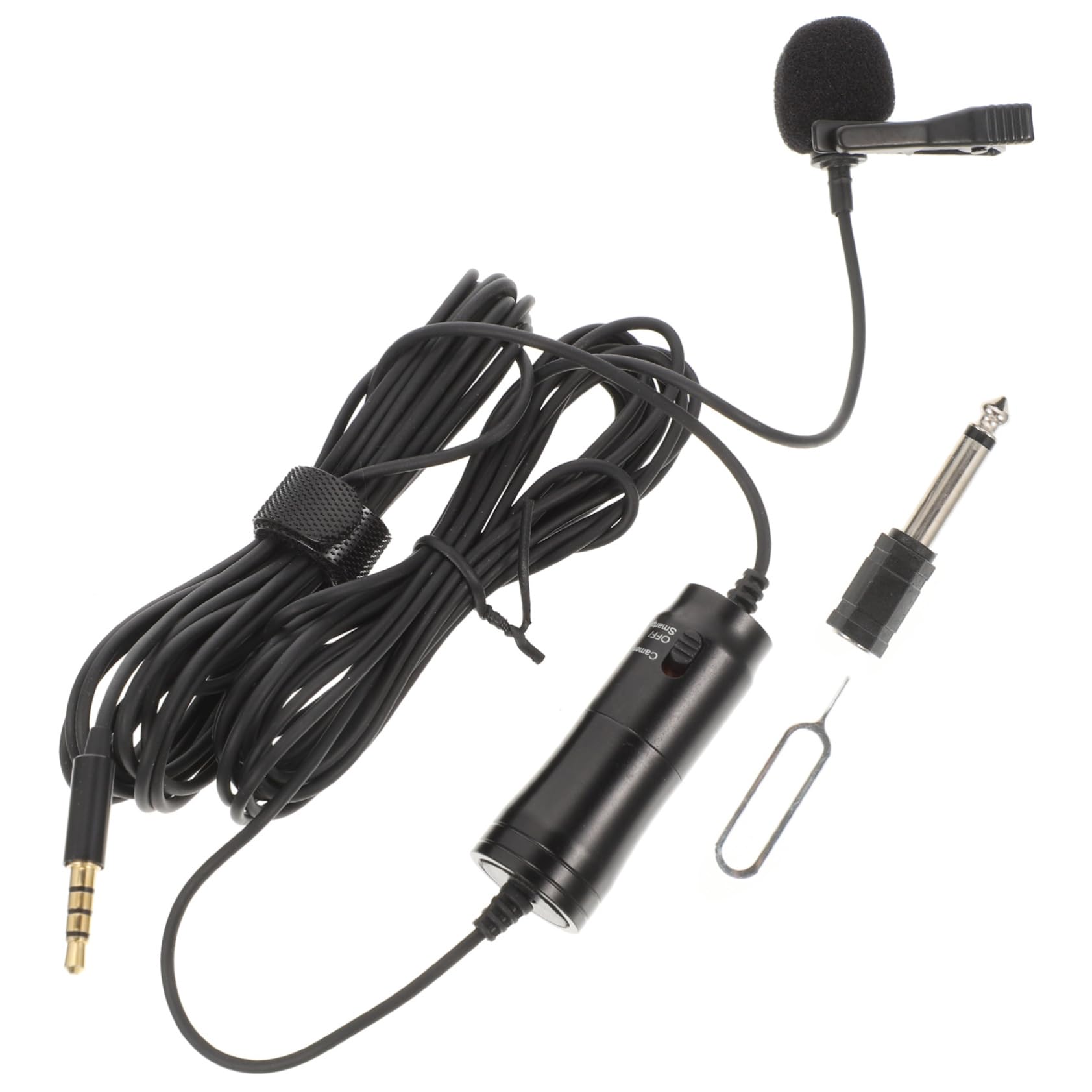 Micrófono de clip para conferencias transmisión y video de solapa con conector jack 8