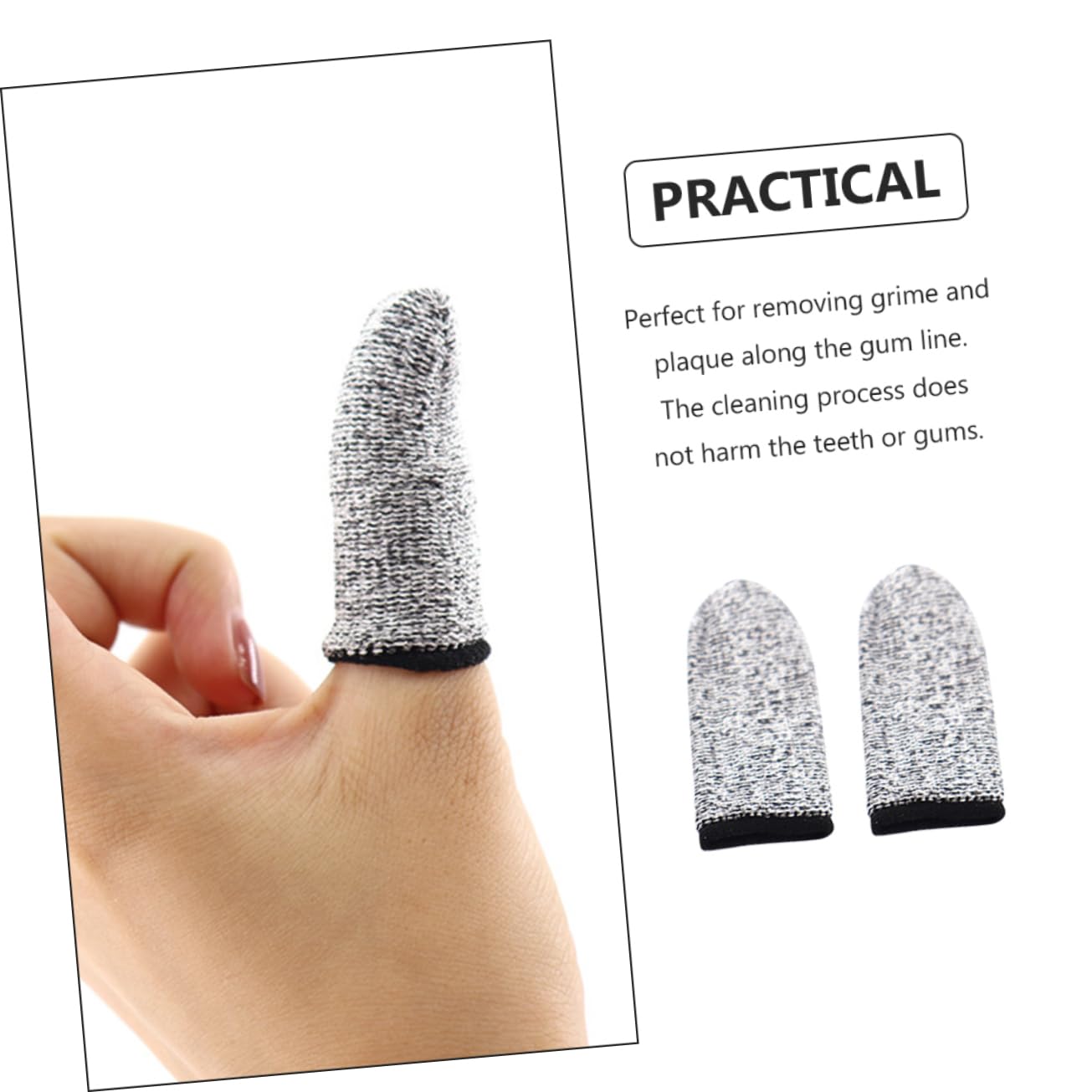 Yardwe Portable Pet Teeth Cleaning 2 Pack Dog Cat Finger Brush Easy to Use Oral Care