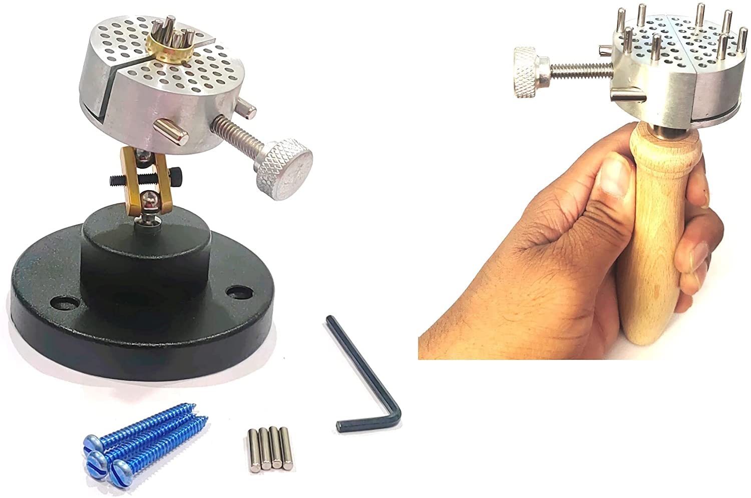 Support universel en aluminium pour la fabrication de bijoux (lot des deux)