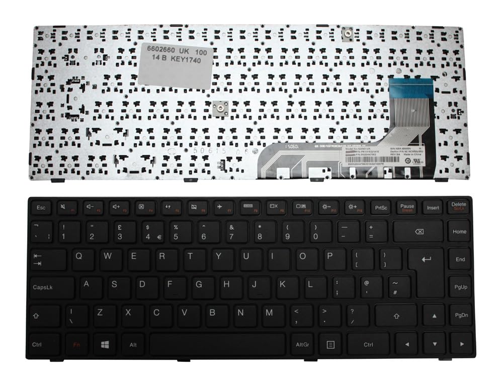 Clavier Lenovo NSK-BS0SN noir Keyboards4Laptops AZERTY UK - 2
