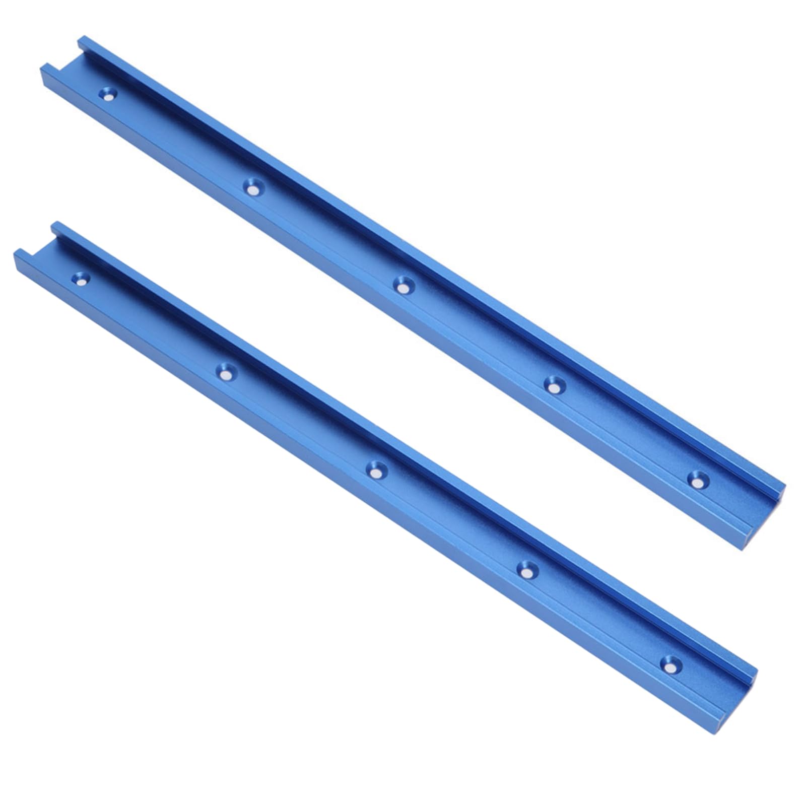 Fafeicy 2 pezzi per binario per mitra, in alluminio, blu, scanalatura a T, strumenti per la lavorazione del legno router tavolo 800/1000/1220 mm, resistente all'usura e durevole (2 × 800 mm)