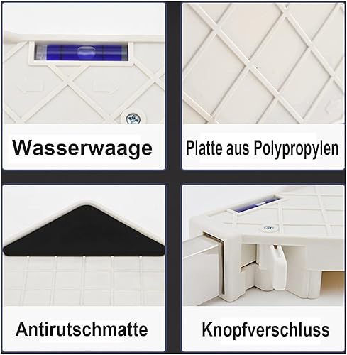 Miniatura 10 de Base de refrigerador a prueba de humedad Soporte para lavavajillas con 4 patas ajustables de altura de 9.8 pulgadas, base de aire acondicionado,