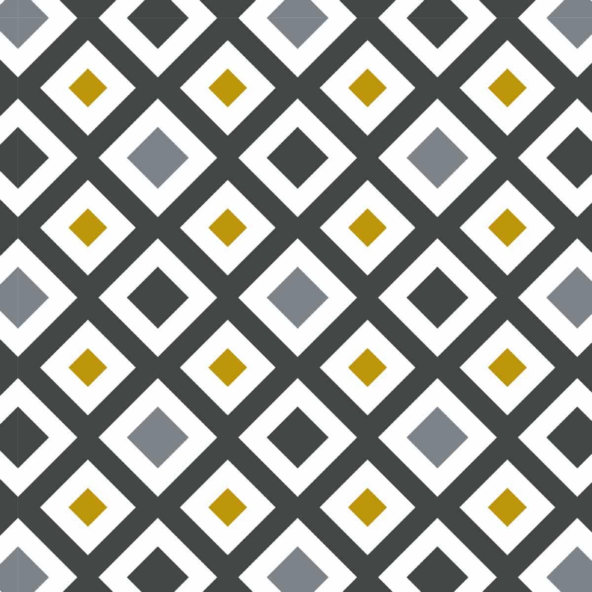 Draeger Paris – Adhesive Wall Tiles – Ideal for Kitchen and Bathroom – Set of 6 Adhesive Tiles, Diamond Mosaic Design 15 x 15 cm