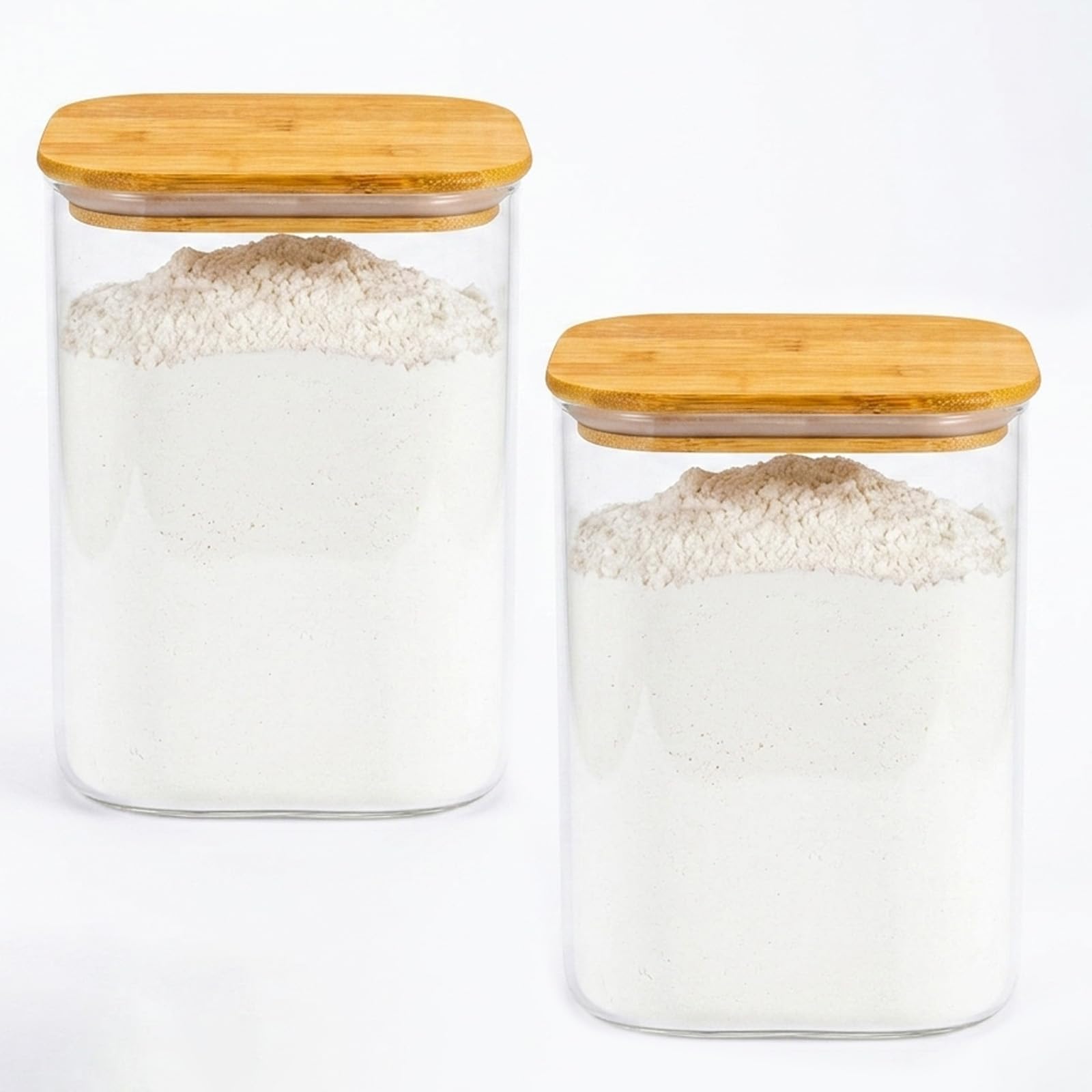 evergoods 3L Glass Storage Jar with Bamboo Lid Airtight