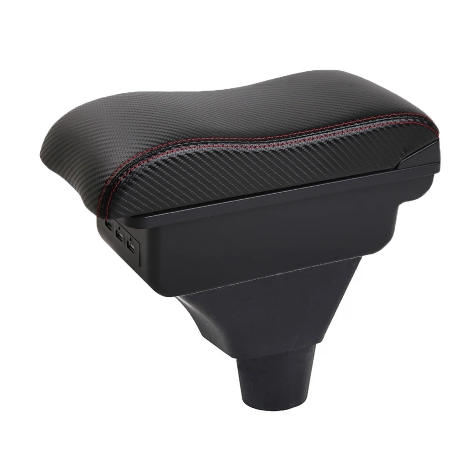 Ggwqoops Car Armrests For Civic For Ep3 Car Central Armrest Storage Box Elbow Support For Drivers And Passengers Armrest Box(B-3USB-Red Line)