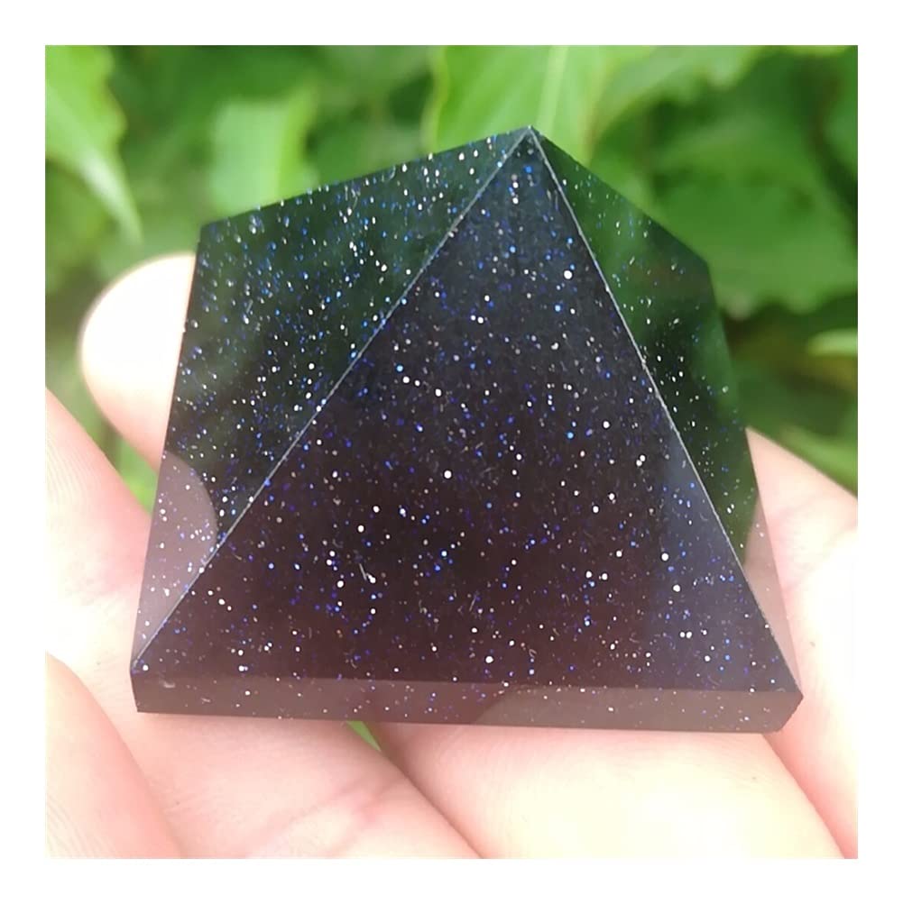 Piramide di Quarzo di arenaria Blu Naturale da 5 cm Piramide di Pietre preziose Trasparenti Come Regalo (Dimensioni : 5cm) CHENRANYIN