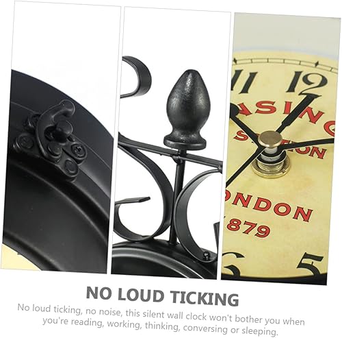 Miniatura 5 de Cabilock Reloj de pared decorativo grande de péndulo rústico para sala de estar, decoración del hogar, oficina, dormitorio