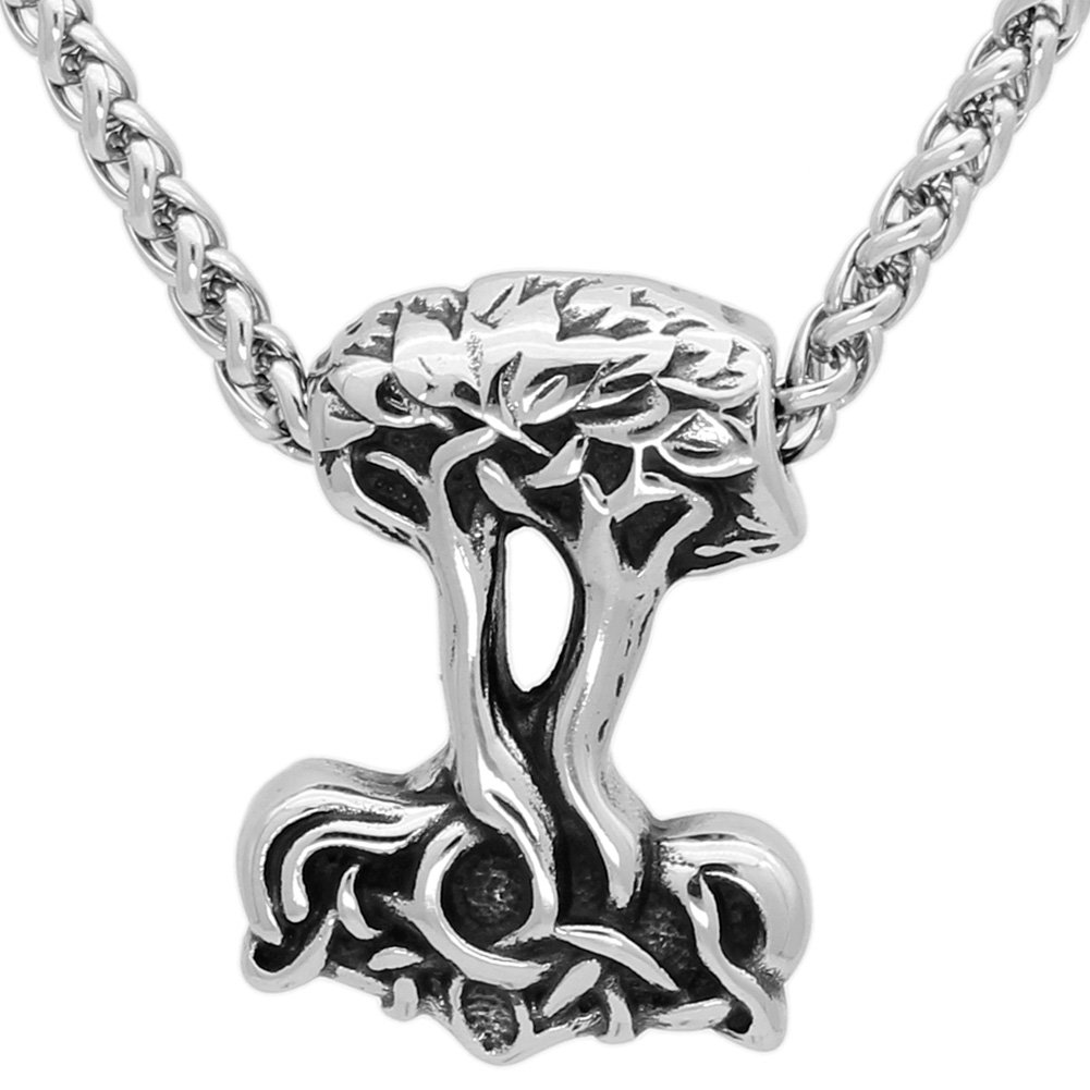 GuoShuangmen stainless steel norse viking Yggdrasil Tree of Life amulet Pendant necklace viking jewelry