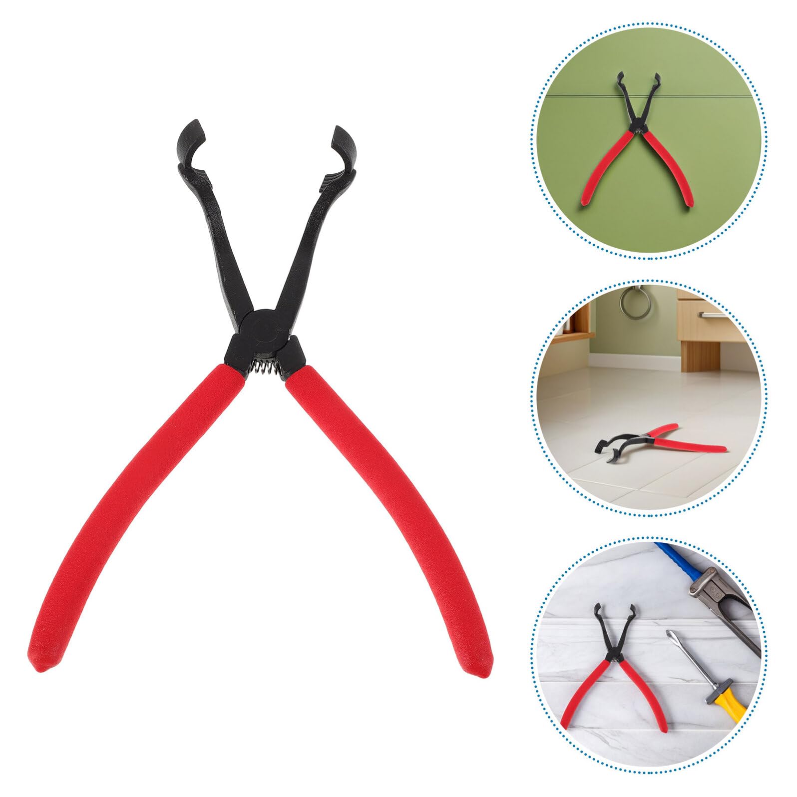 Set 2 Pinze per Molle Freno a Tamburo in Acciaio al Carbonio Impugnatura Antiscivolo – Utensile per Riparazione e Regolazione Morsetto Freno – Strumento per Officine e