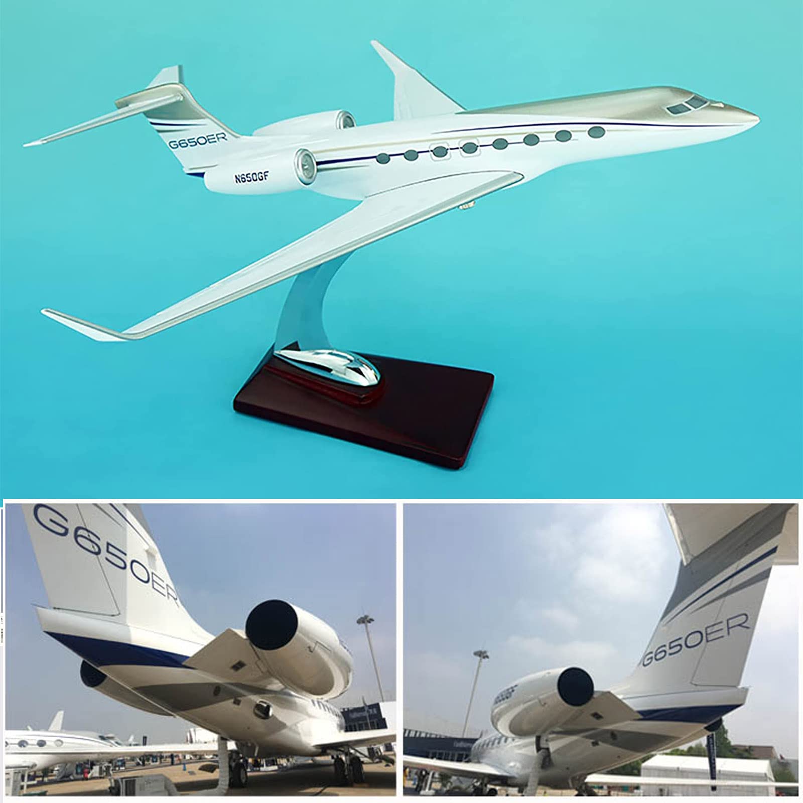 Amazon.co.jp: 1:100スケールガルフストリームG650模型飛行機模型