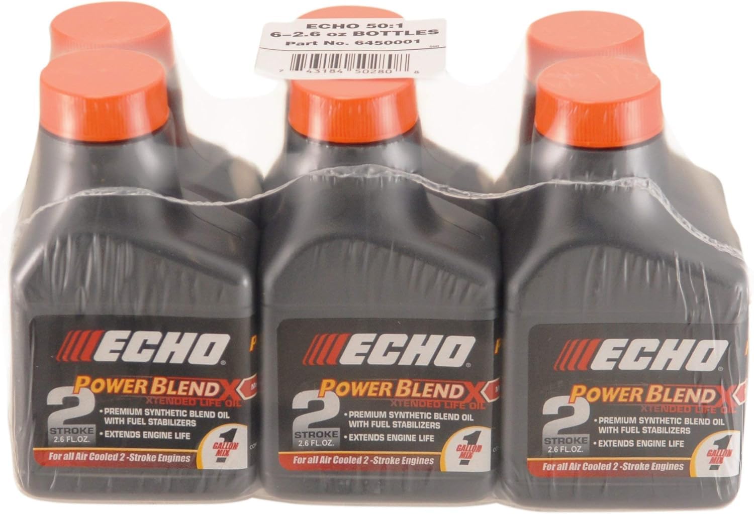 Echo 6450001 Power Blend 1 Gallon Oil Mix (50:1) 6 Pack