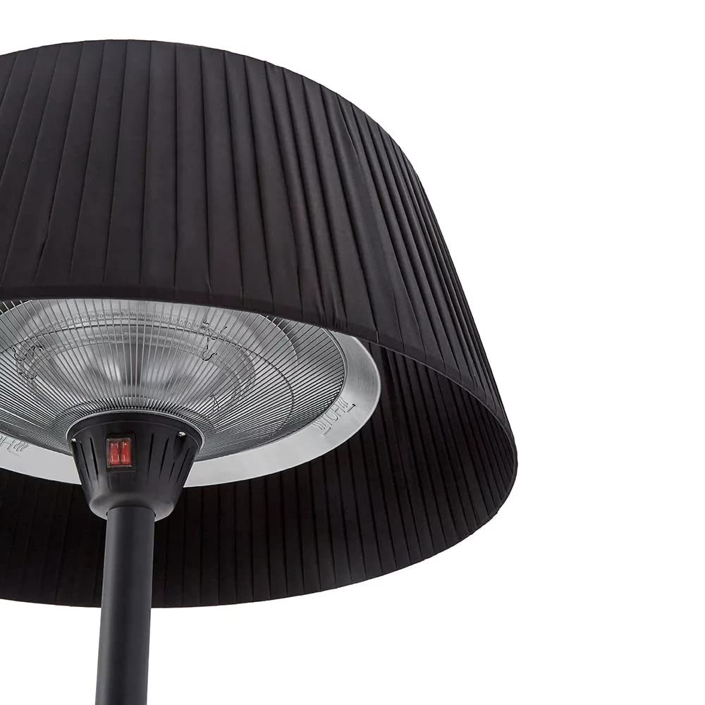 FAVEX - Parasol chauffant électrique Sirmione Noir- Extérieur - 3 Puissances de Chauffe - Économique - 60 x 60 x 215 cm