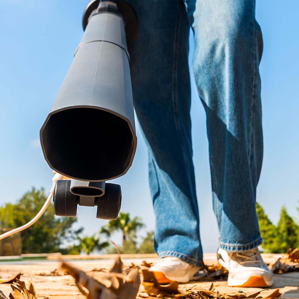 Cecotec Aspirateur et Souffleur de Feuilles avec Câble Airforce 3300 Crush&Go. 3300W, Vitesse de l'Air 270 km/h, Fonction Broyage, Tube avec Embout XL, 6 Vitesses, Sac de Rangement de 40L