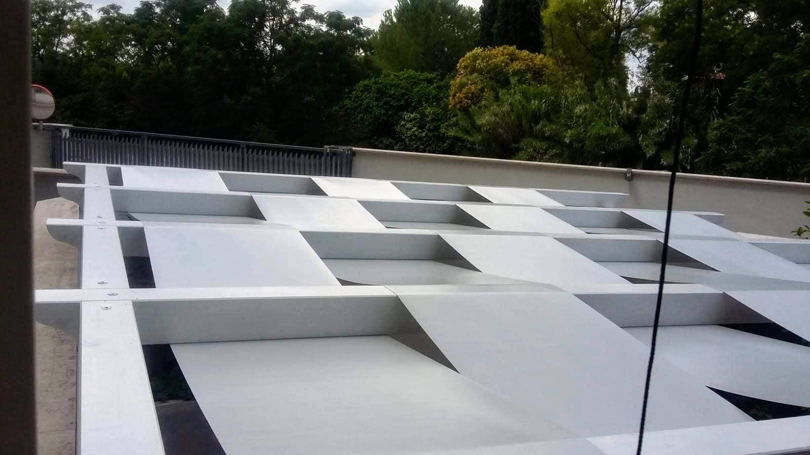 TUTTOPERGOLE Copertura con Fasce in PVC Pieno Adatte per strutture in Legno (Cm 630 X Cm 50, Grigio)