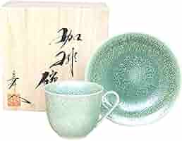 Amazon.co.jp: 有田焼 真右エ門窯 鶯玉 コーヒー碗皿 木箱入
