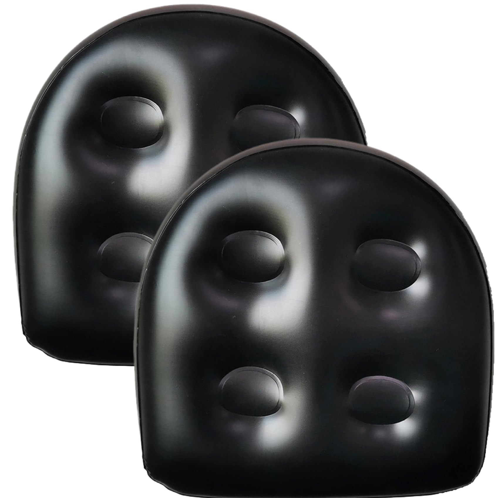 Hot Tub Seats, 2Pcs Inflatable Booster Seat 18.5x14.6x5.9'' Spa & Back Support Inflatable Hot Tub Seat with Suction Cup Hot Tub Seat PVC Hot Tub Booster Seat for Adults, Black