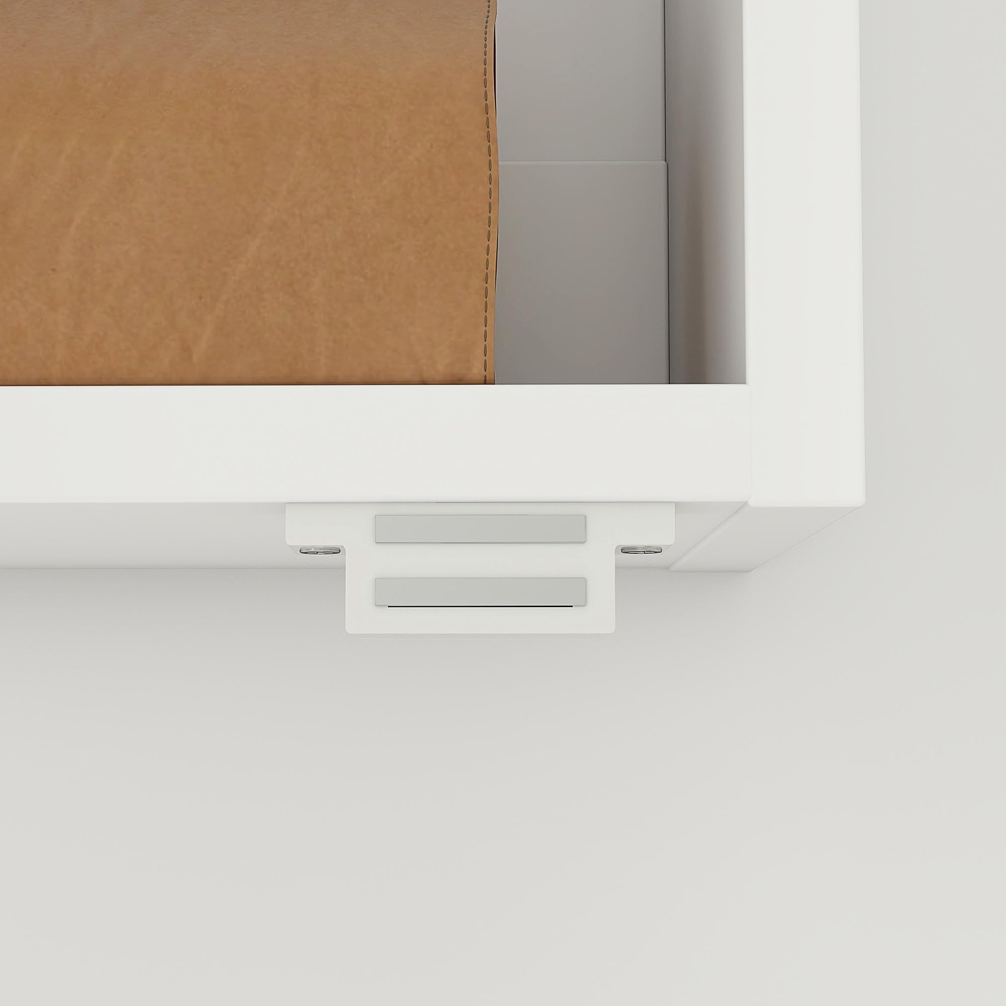 HOMCOM Specchiera Bagno Ovale con Armadietto, Specchio Contenitore Bagno Moderna a Parete con Due Ripiani Salvaspazio, 45x90 cm, Bianco