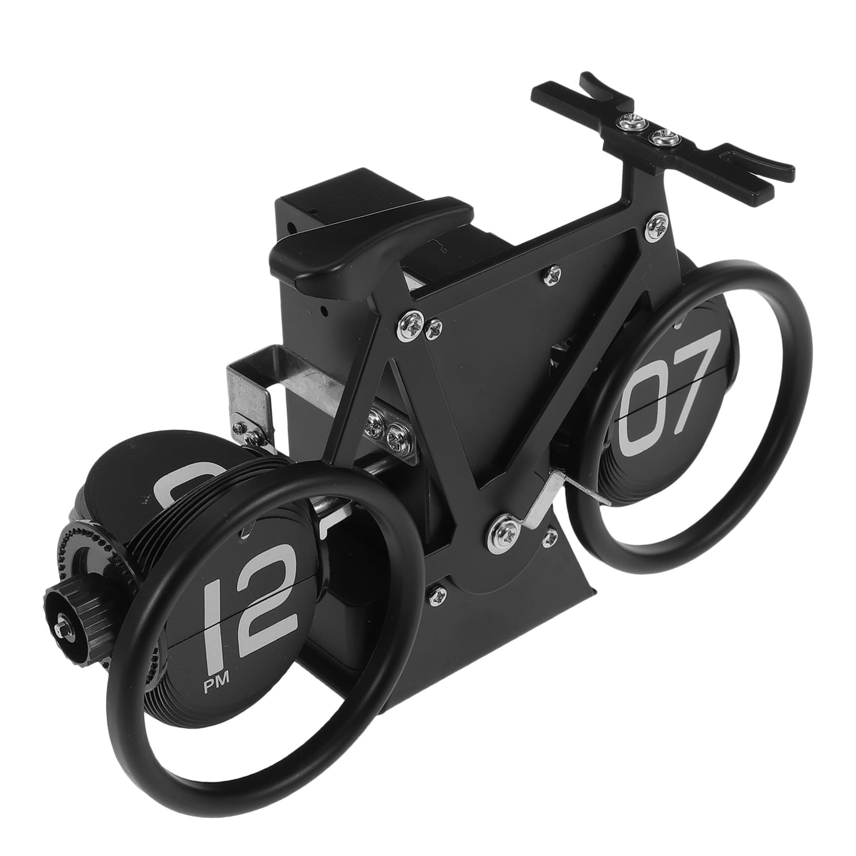 Artibetter Vintage Tischuhr Fahrrad aus Robustem Material Retro Flip Clock für Büro und Zuhause mit Antikem Charme