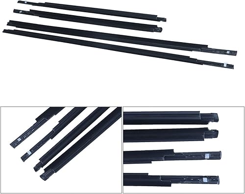 Miniatura 3 de labwork 4 piezas burlete de ventana de repuesto para Toyota Yaris Sedan 2007-2016 68160-52150 68210-52150 68230-52130 68180-52130