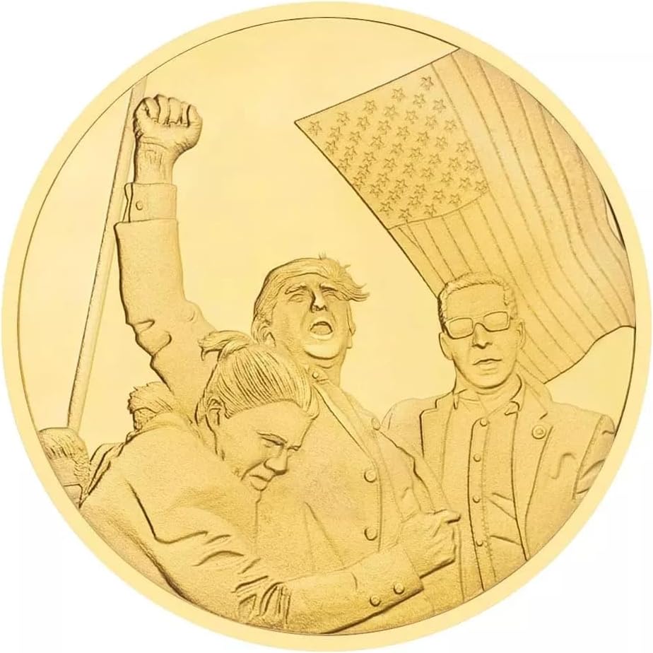 Donald Trump Fight Coin Collectable Challange Coin Trump Coin