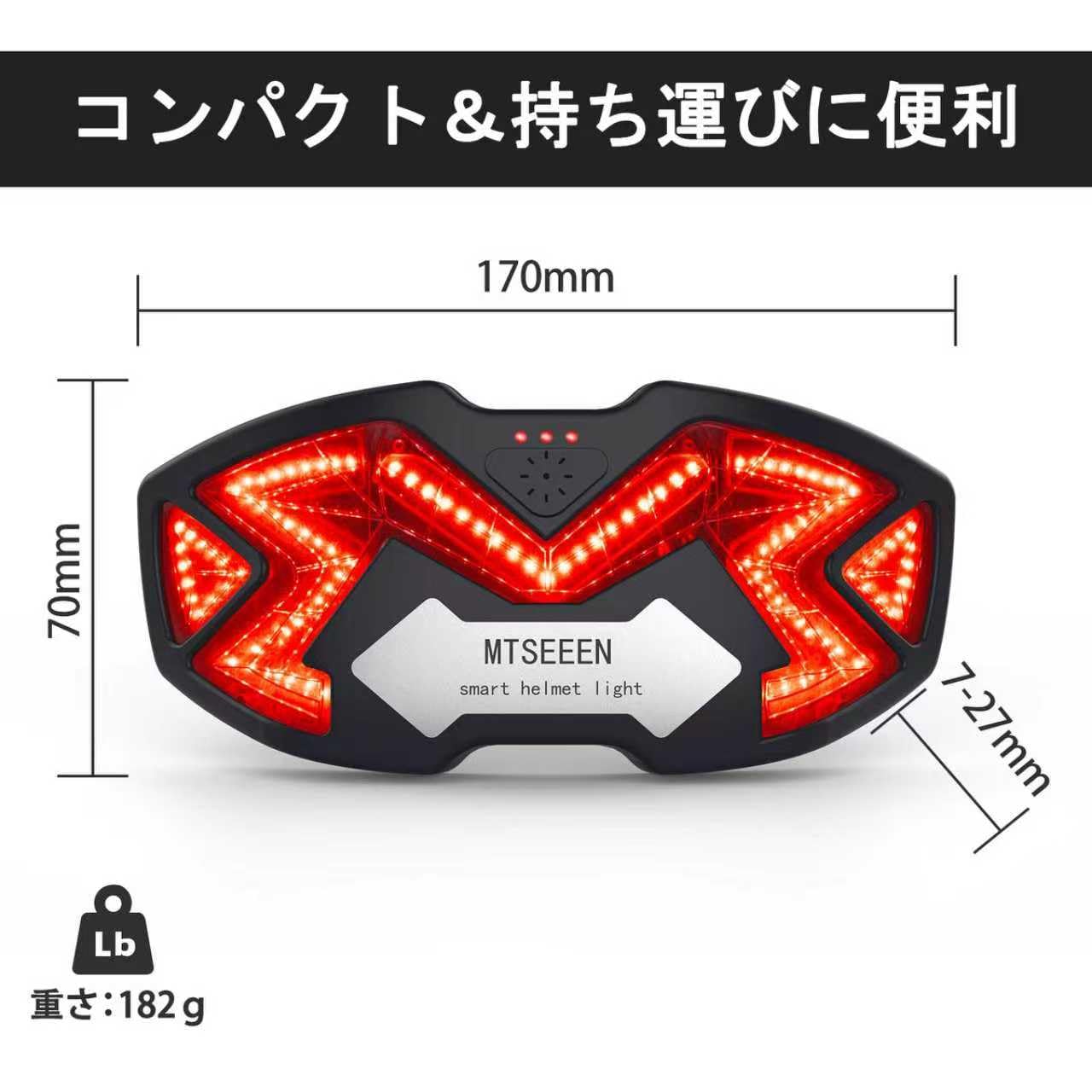 Amazon.co.jp: ヘルメット ブレーキライト バイク用 ヘルメットライト