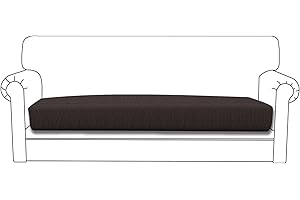 Easy-Going Outdoor Slipcovers Stretch for Sofa Seat Chocolate
