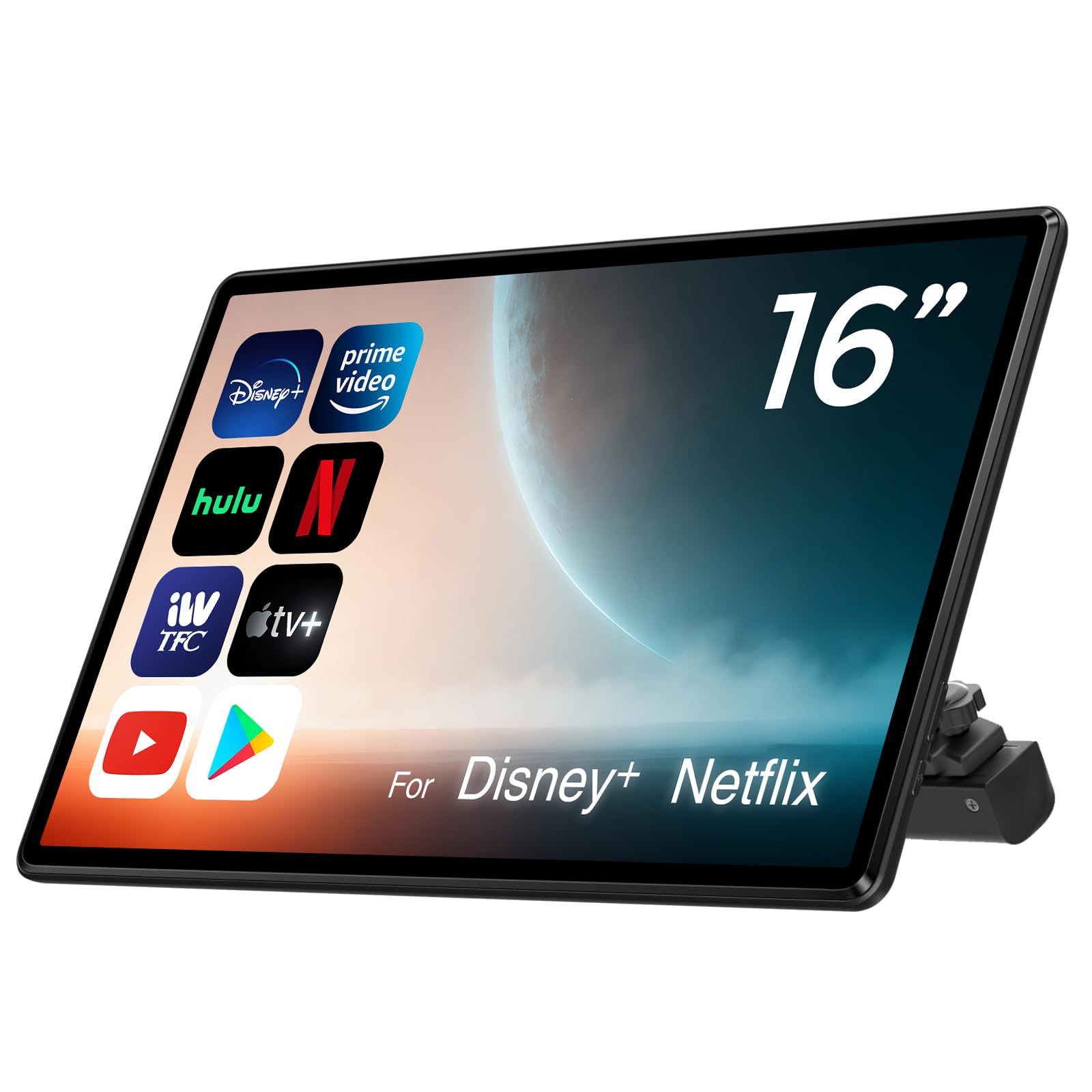 16 inch Android 13 Car Headrest Monitor Screen Car TV Entertainment System for Cars Backseat,Support Phone Wireless Mirroring Sync Screen WiFi HDMI Bluetooth USB SD Video Player 4G+64G (16" 4+64 1pcs)