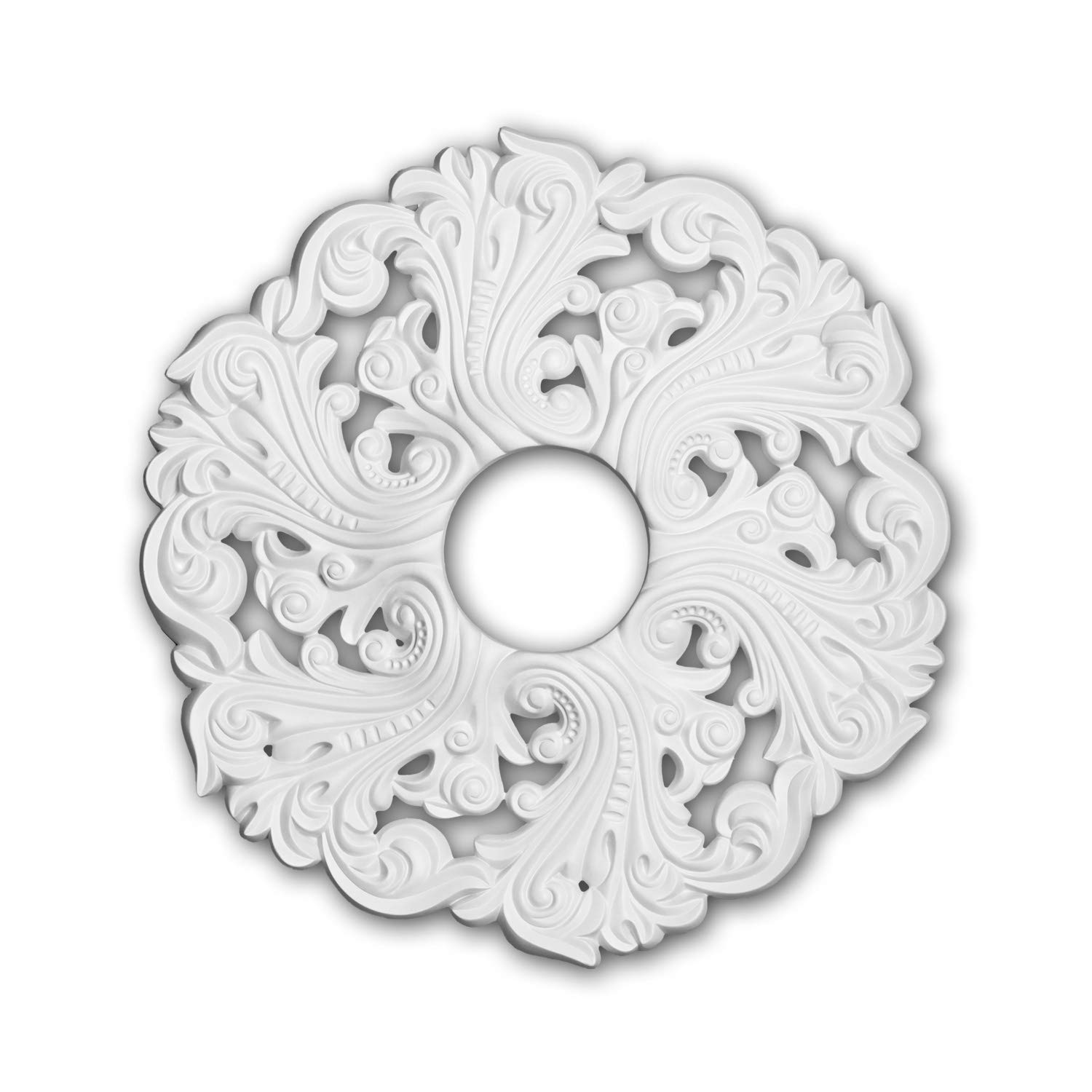 Rosetón de techo Profhome 156003 en poliuretano para decoración clásica