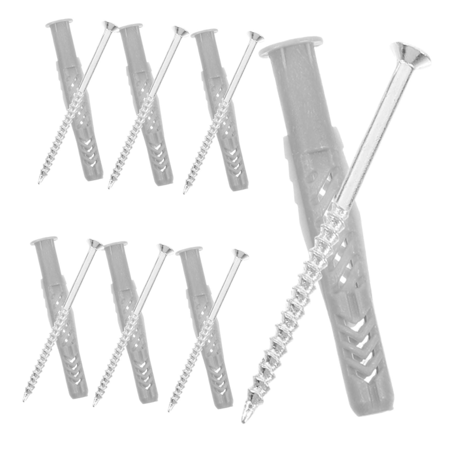 Holibanna Plasterboard Plugs Screws 20pcs Drywall Anchor Kit Heavy Duty Expansion Tube Bolts for Wall Brackets and Decorative Pieces