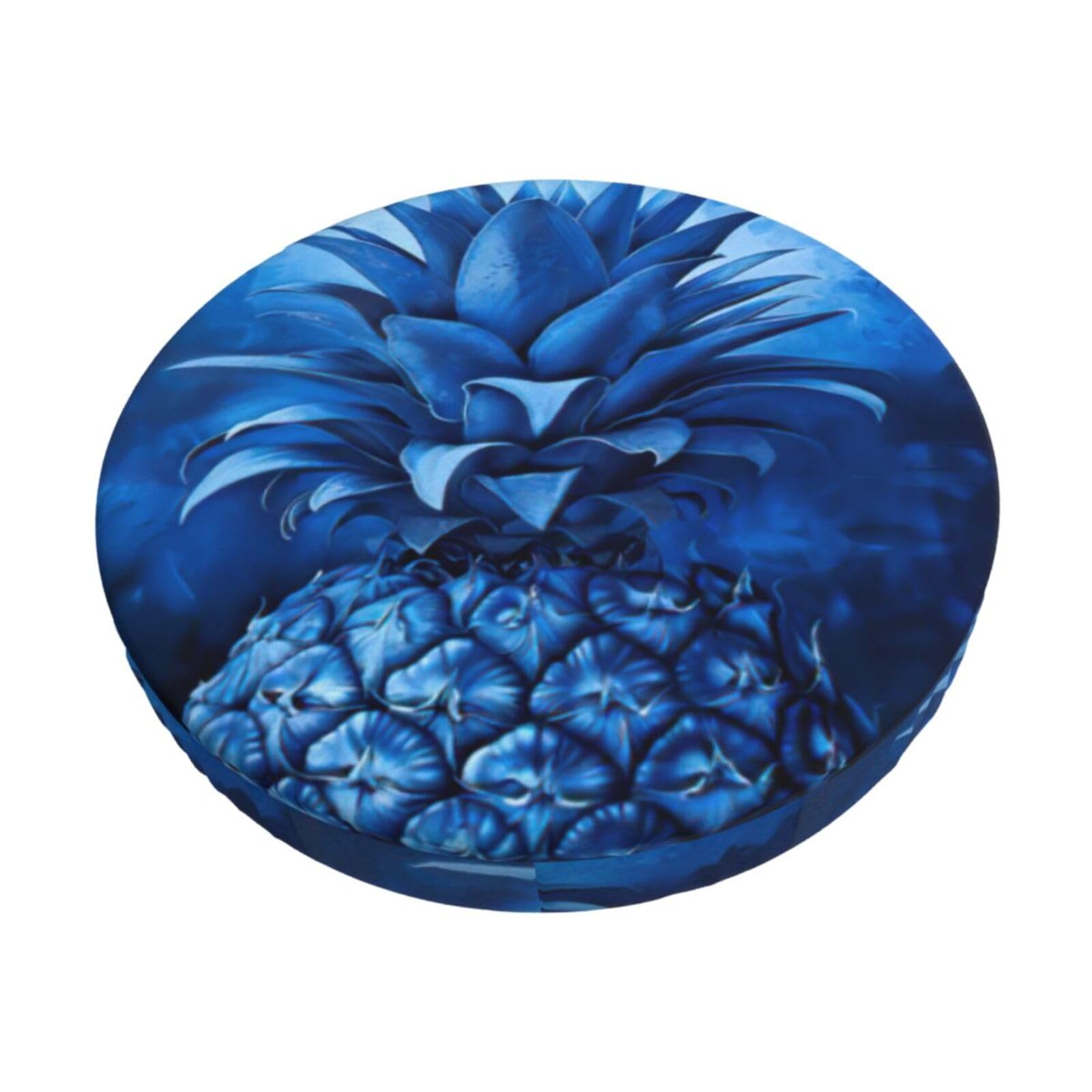 GUCHENP Blue Pineapple Print Round Bar Chair Cushion Cover,Washable Chair Protector For Indoor Home Furniture Decor