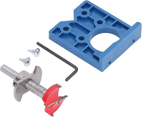 Miniatura 6 de Taladro de plantilla de bisagra, juego de herramientas de perforación ocultas de 1.378 in, muebles de madera para puerta, ventana, carpintería