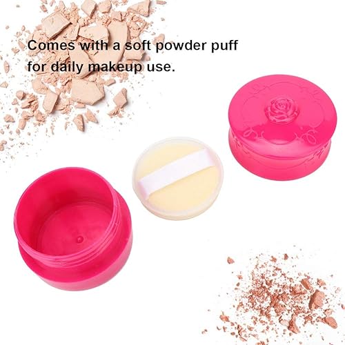 Miniatura 9 de Contenedor de polvo de maquillaje con tapa de recipientes de tamiz, contenedor de polvo de maquillaje vacío y suelto con botella de viaje de esponja