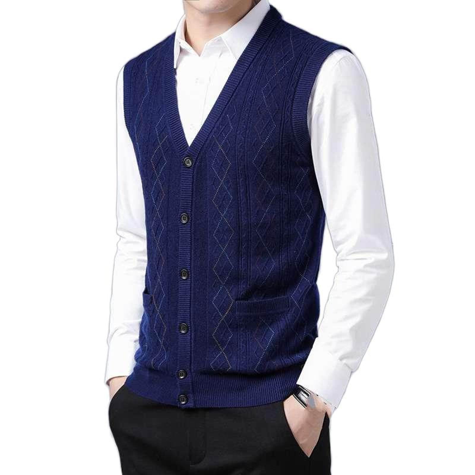 Chaleco cárdigan de punto para hombre ideal para un look casual sofisticado 2