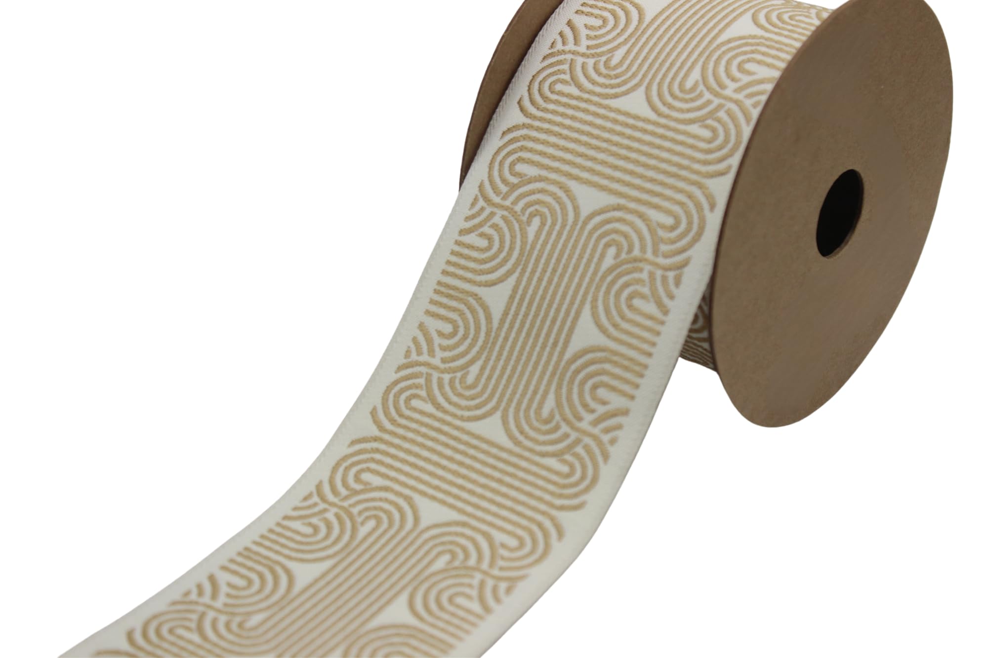 Ruban Jacquard Brodé Clé Romaine pour Décoration Intérieure Rideaux et Salons