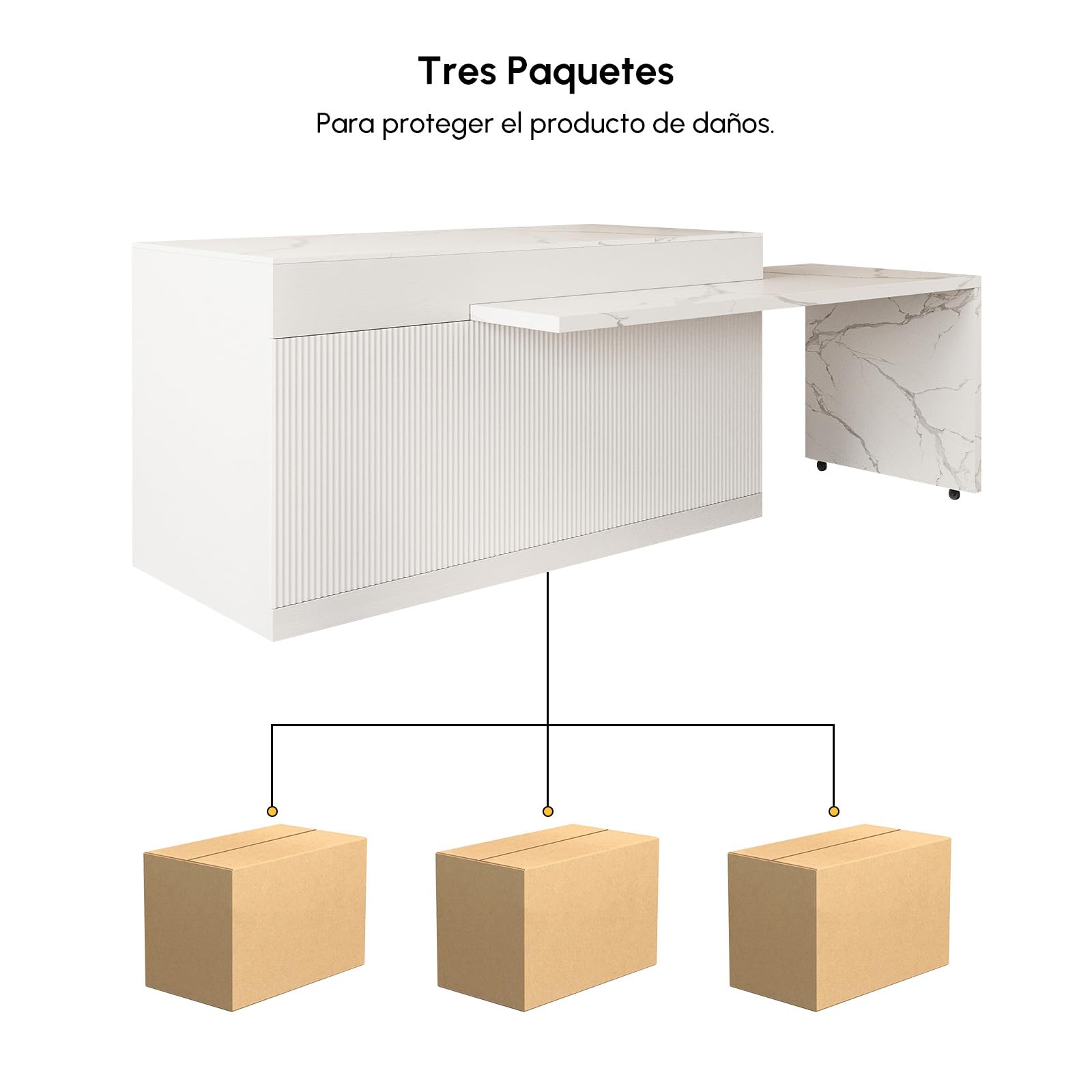 Homary Isla de Cocina Extensible con Almacenamiento múltiple para Cocina y Comedor, hacia la Derecha 205-268cm x 90cm