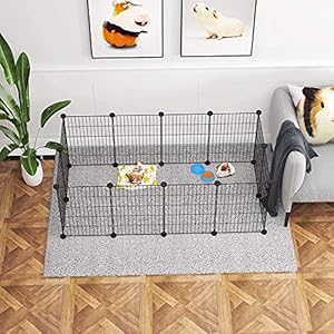 CAHOME-Pet-Playpen-Small-Animals-Supplies-12-Panels-Exercise-Playpens-Cage-C-Grids-Portable-Yard-Fence-Indoor-Ideal-for-Guinea-Pigs-Puppy-Pet-Products-DIY-Metal-Playpens-12--15-Black - Cucciolini Doodles   CAHOME-Pet-Playpen-Small-Animals-Supplies-12-Panels-Exercise-Playpens-Cage-C-Grids-Portable-Yard-Fence-Indoor-Ideal-for-Guinea-Pigs-Puppy-Pet-Products-DIY-Metal-Playpens-12--15-Black