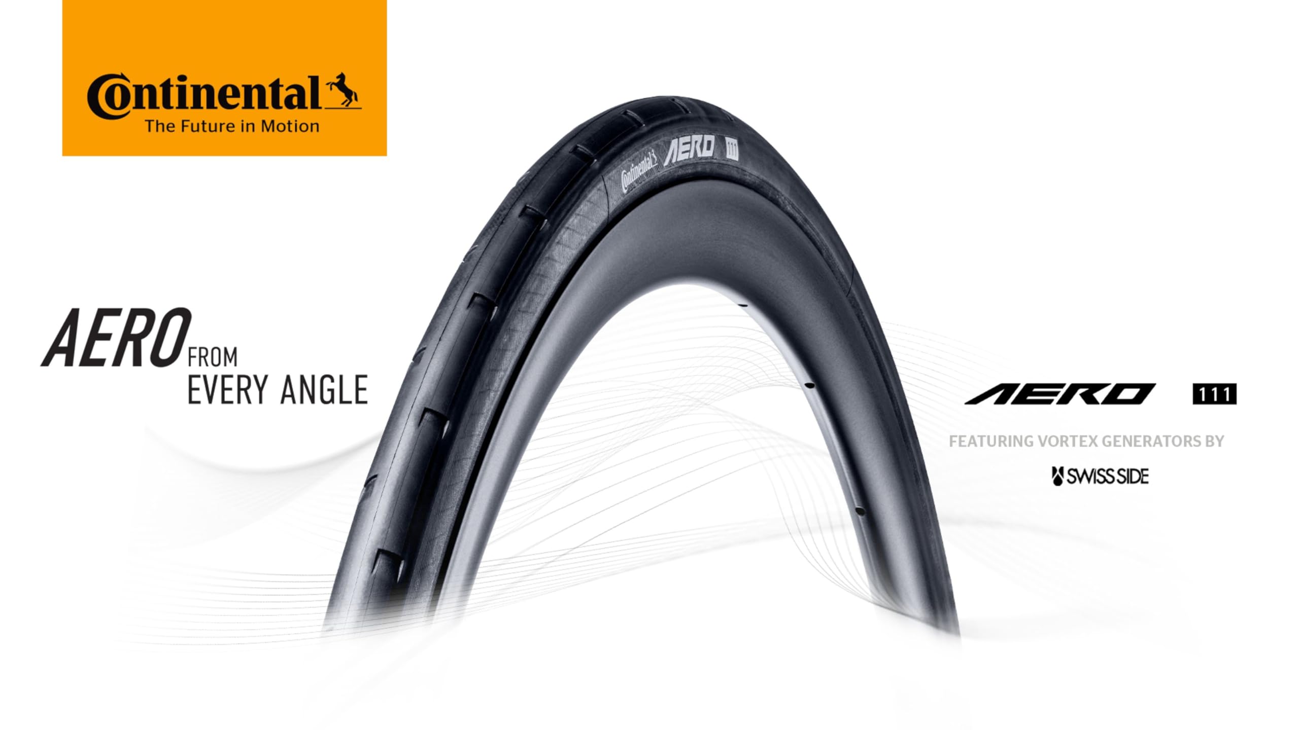 Continental Aero 111 Rennradreifen | Aerodynamisch optimiertes Profil - Tubeless-fähig, faltbar, Schwarz (700c x 26mm)