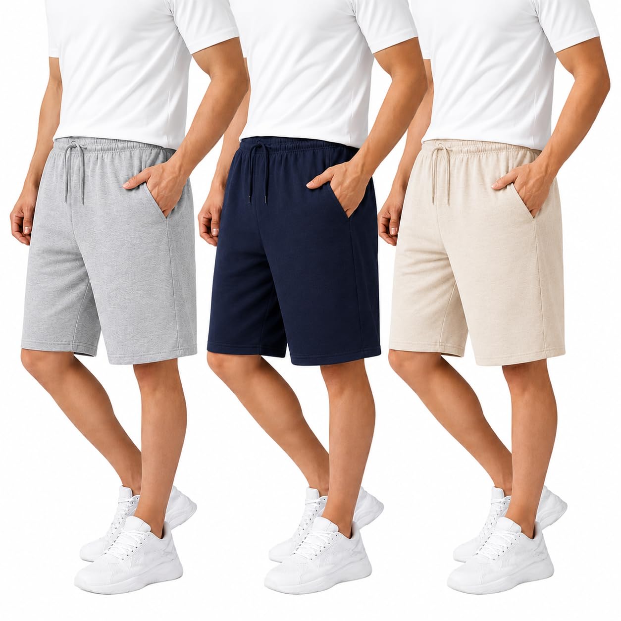 Men Shorts | Cotton Shorts | Knee Length and Comfortable | Combo Pack of 3-image-39