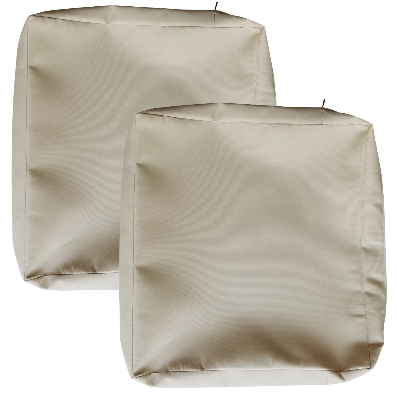 Couch Cushion Covers Zippered Outdoor Patio Chair Slipcover Small Sectional Bench Sofa Loveseat Furniture Protector, Gray Beige, 2 Count (Pack of 1)