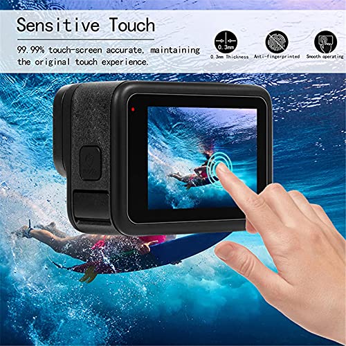 Zlmc [11Pcs] Screen Protector For Gopro Hero 11 10 9, Compatible With Gopro Hero 11 10 9 Black, 9Pcs Tempered Glass Screen Protector + 2Pcs Rubber Lens Cover, Gopro Hero 11 10 9 Black Accessory Kit #TOP1