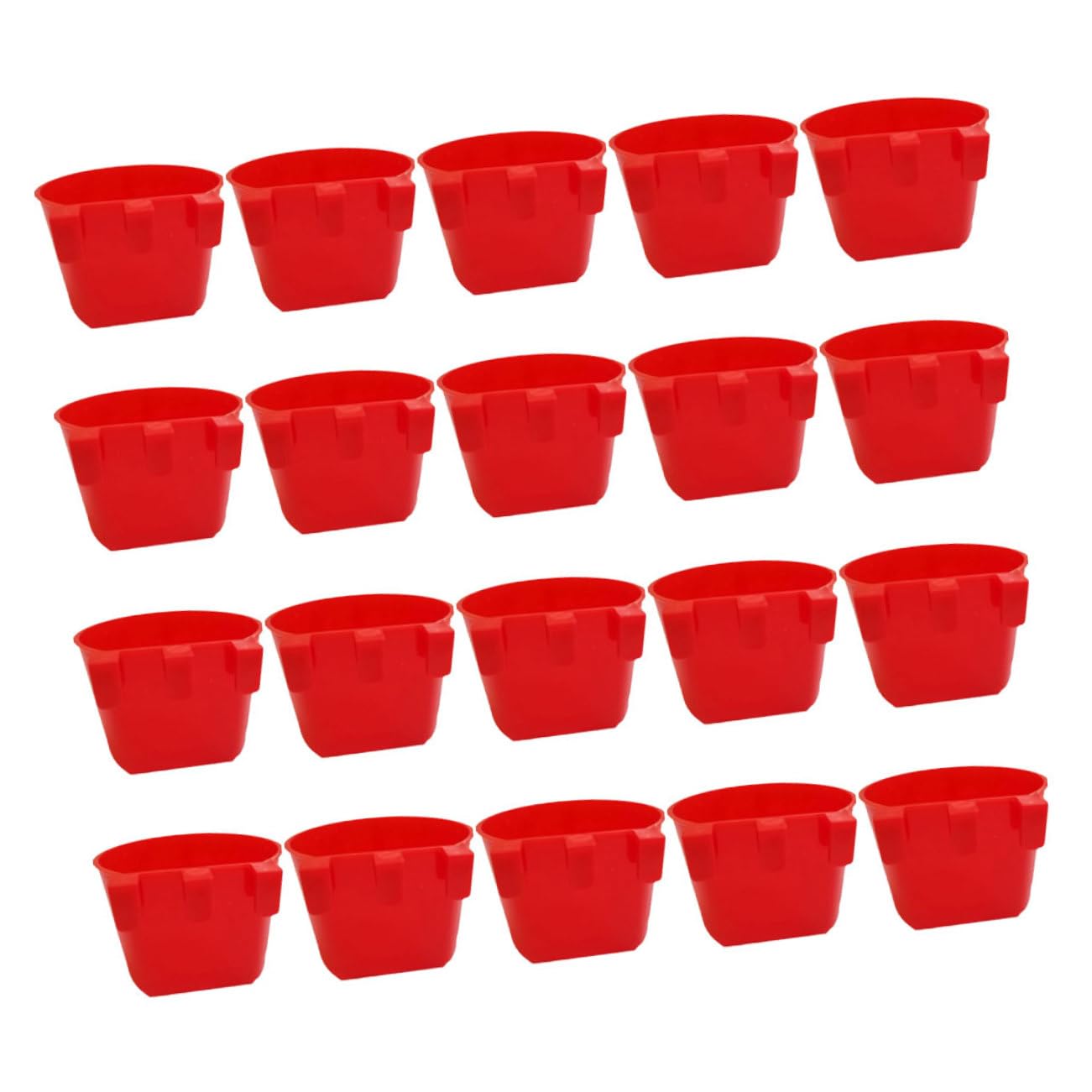 BESPORTBLE 4 Juegos De Comederos para Pájaros Tazas para Jaulas Cuencos para Loros Lavables Resistentes Y Duraderos 20 Unidades X 4
