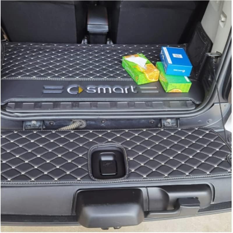 Copertura Bagagliaio Per Smart Fortwo - In Pelle Impermeabile, Antigraffio, Design 3D, Nero