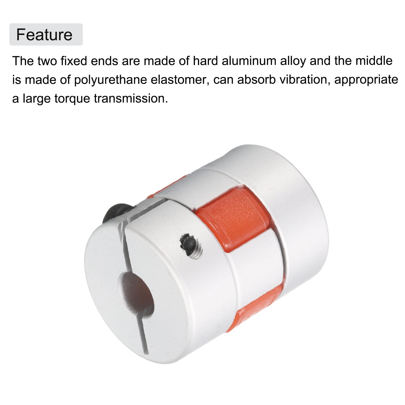 2x Wellenkupplung 4-6mm Aluminium - Für Motoren & Encoder L25mm