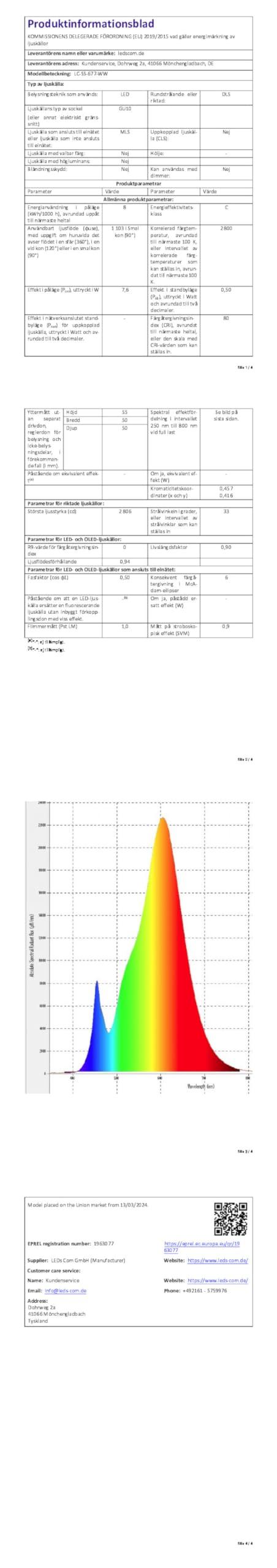 ledscom.de Zestaw 10 reflektorów ogrodowych z kolcem uziemiającym PIRK z wtyczką Schuko do użytku na zewnątrz, czarny, w tym GU10 LED (ciepła biel, 7,6 W każdy, 1103 lm, 33°)